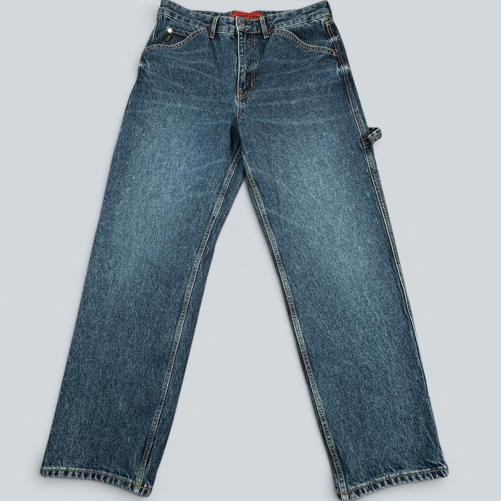 Superdry‎ Carpenter Jeans Mens 30x30 Blue Organic Cotton Baggy Skater Workwear